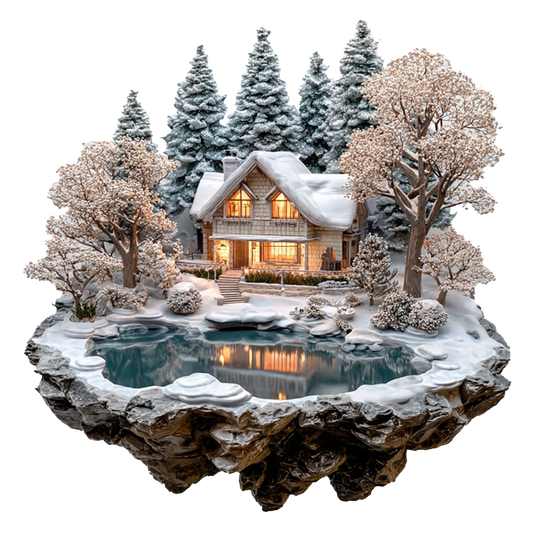 🔥Último día 92 %-Silencio en la cabaña de invierno – Rompecabezas de madera