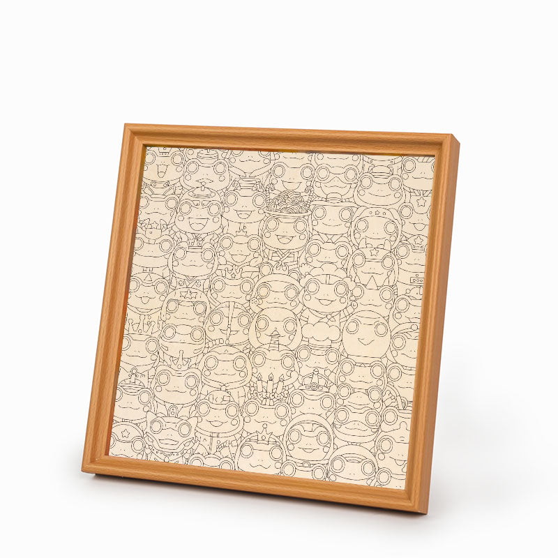 Rana - Rompecabezas de Madera para Colorear