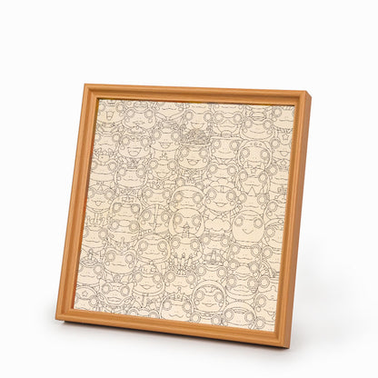 Rana - Rompecabezas de Madera para Colorear