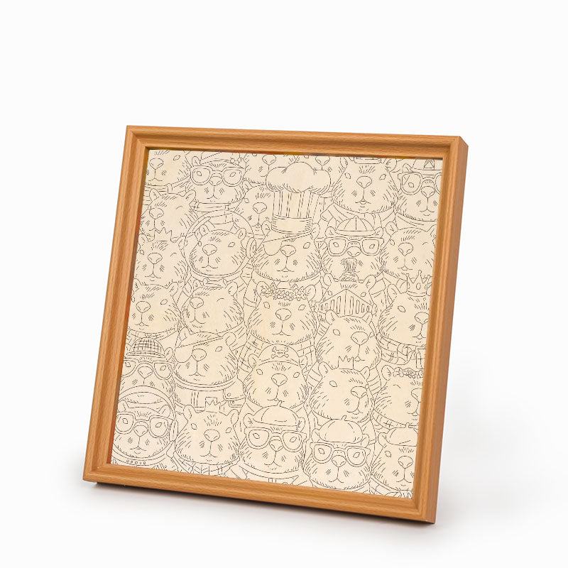 Hámster - Rompecabezas de Madera para Colorear