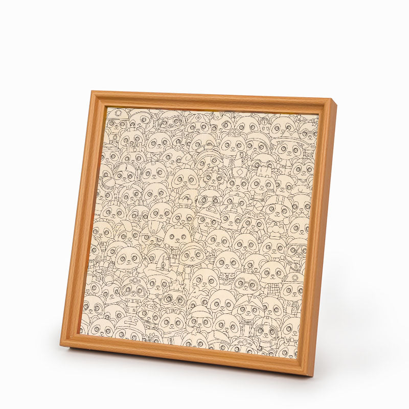 Panda - Rompecabezas de Madera para Colorear