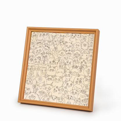 Pequeños Dinosaurios - Rompecabezas de Madera para Colorear