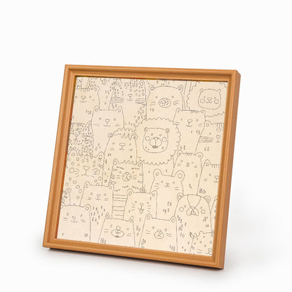 Shiba Inu - Rompecabezas de Madera para Colorear