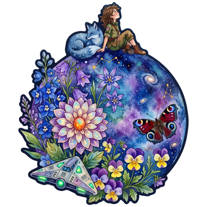 Sueño Cósmico de Flores Silvestres