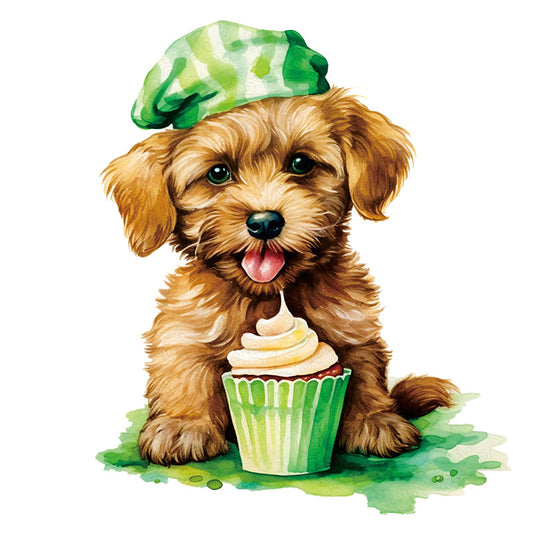 🔥Último día 91% - lindo cachorro con sombrero de copa verde