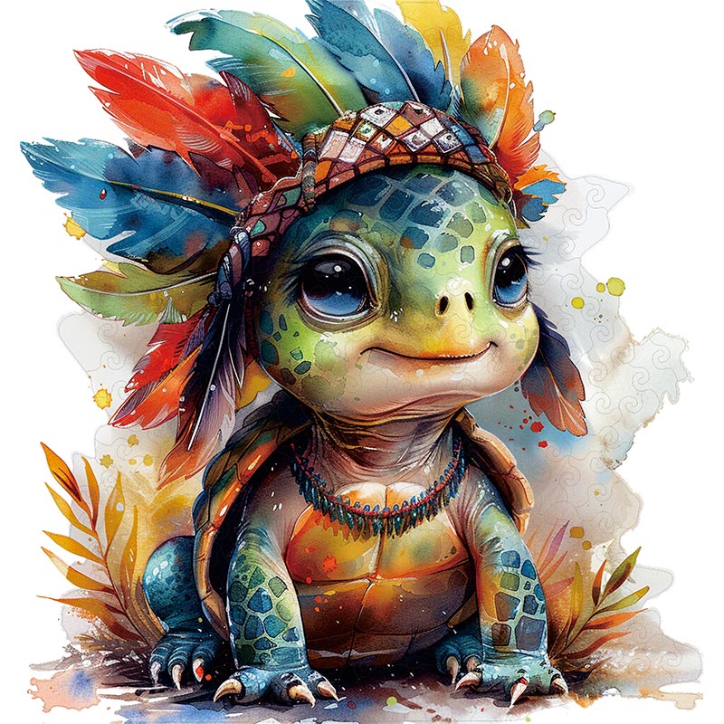 Tortuga bebé colorida