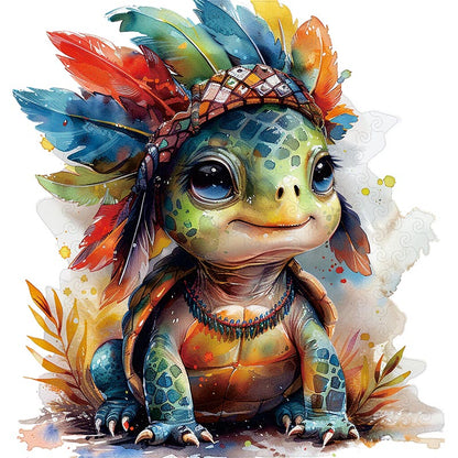 Tortuga bebé colorida