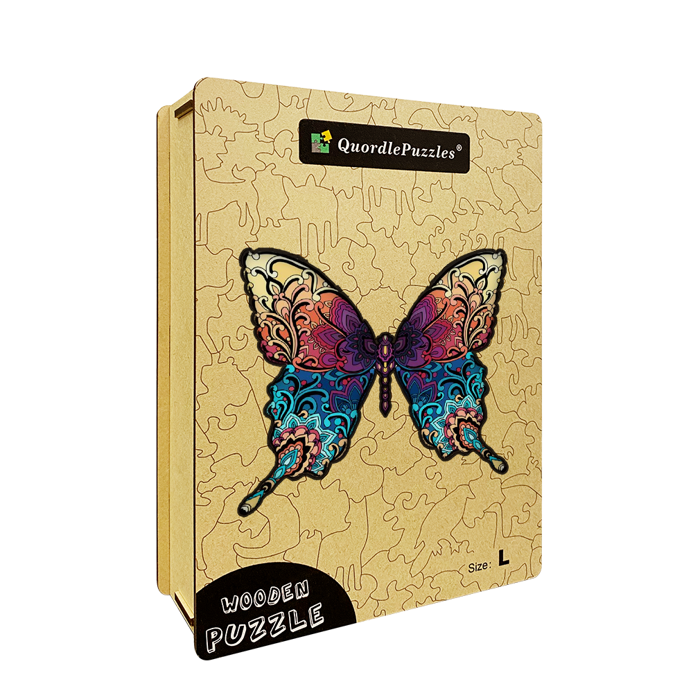 Rompecabezas de edición colorida de mariposas